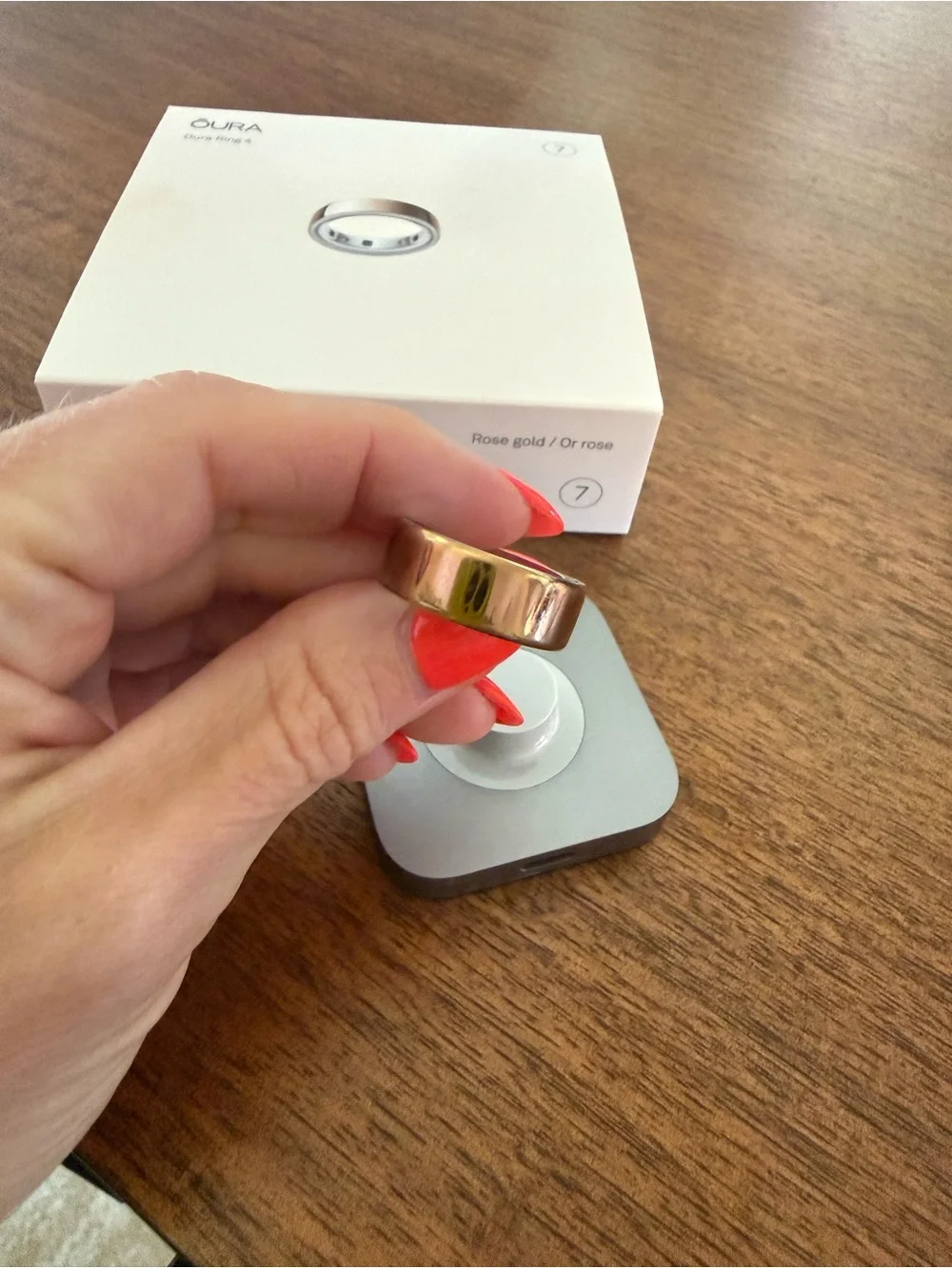 Oura Ring Gen 4 Smart Ring - Rose Gold- size 7